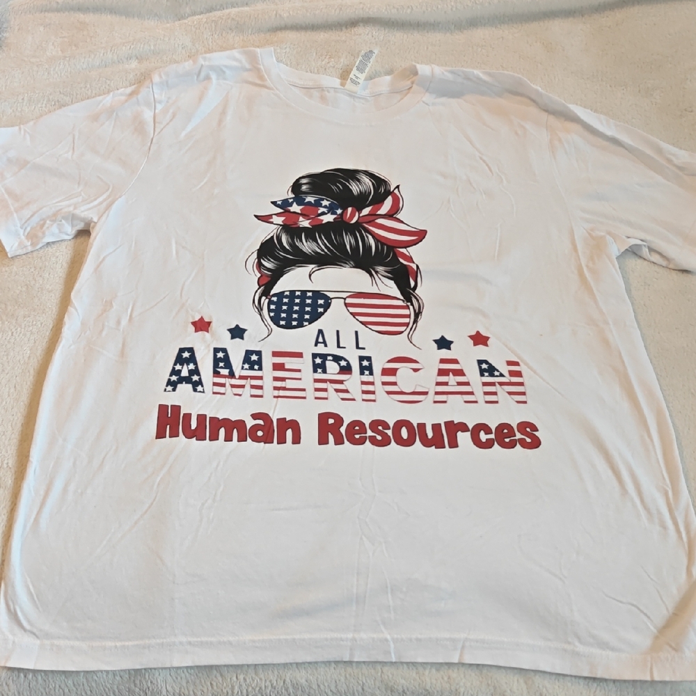 All American Human Resources Printed Classic White Tee